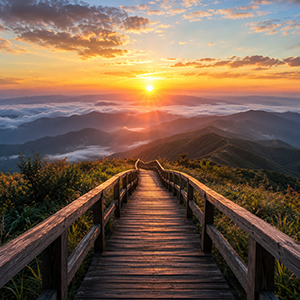 Sunset walkway